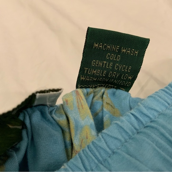 Orvis Vintage Maxi Skirt Size 10 
Elastic Waist Drawstring 
Pockets 
Blue Floral - Picture 9 of 12